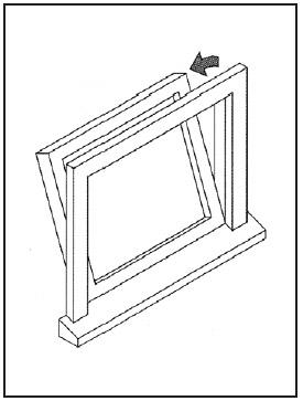 Hopper Window Glass